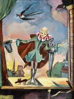 Scihilderij olieverf op doek, de rattenvanger 1975, Ophalen of Verzenden