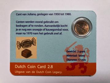 Dutch Coin Card 2.8. Cent Juliana. beschikbaar voor biedingen