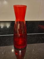 Mooie rode glazen vaas, Huis en Inrichting, Woonaccessoires | Vazen, Ophalen, Minder dan 50 cm, Rood, Glas