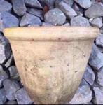 Oud Hollandse kwaliteit terracotta bloempotten beige, Tuin en Terras, Bloempotten, Rond, Zo goed als nieuw, Minder dan 40 cm, Terracotta