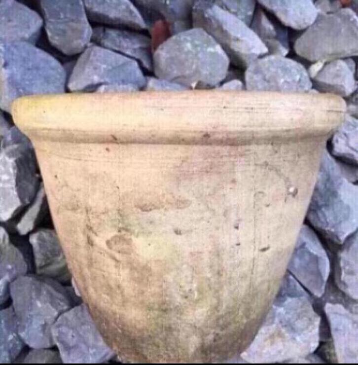 Oud Hollandse kwaliteit terracotta bloempotten beige, Tuin en Terras, Bloempotten, Zo goed als nieuw, Terracotta, Binnen, Balkon