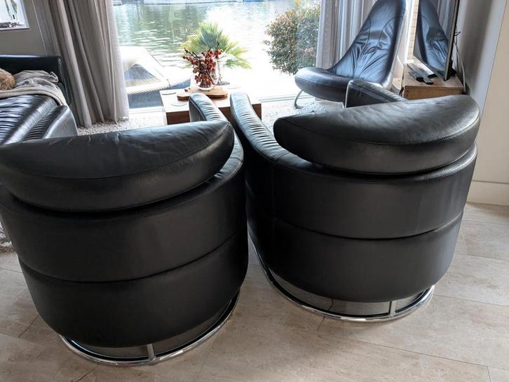 2 leolux fauteuils, goede staat, zitten heerlijk, Huis en Inrichting, Fauteuils, Gebruikt, Leer, 75 tot 100 cm, 75 tot 100 cm
