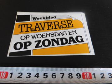 sticker Weekblad TRAVERSE op woensdag en op Zondag  beschikbaar voor biedingen