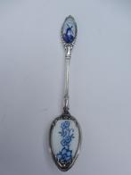 zilver theelepel met Delfts blauw, Antiek en Kunst, Ophalen of Verzenden, Zilver