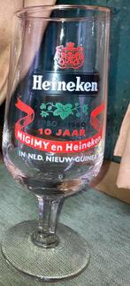 Heineken 1950 1960 10 jaar Nigimy Heineken Ndl. Nieuw Guinea, Verzenden, Zo goed als nieuw, Glas of Glazen, Heineken