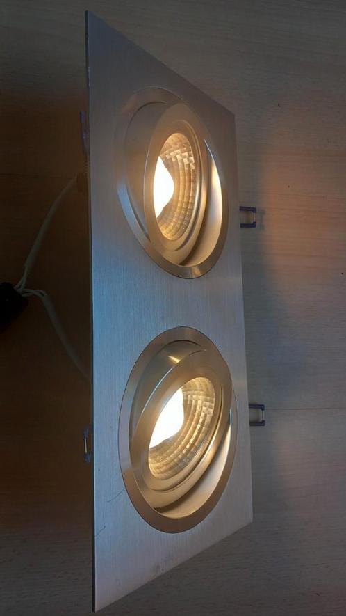Inbouw LEDspots. Prijs per frame met 2x Megaman LED-lamp, Huis en Inrichting, Lampen | Spots, Zo goed als nieuw, Led, Inbouw, Ophalen of Verzenden