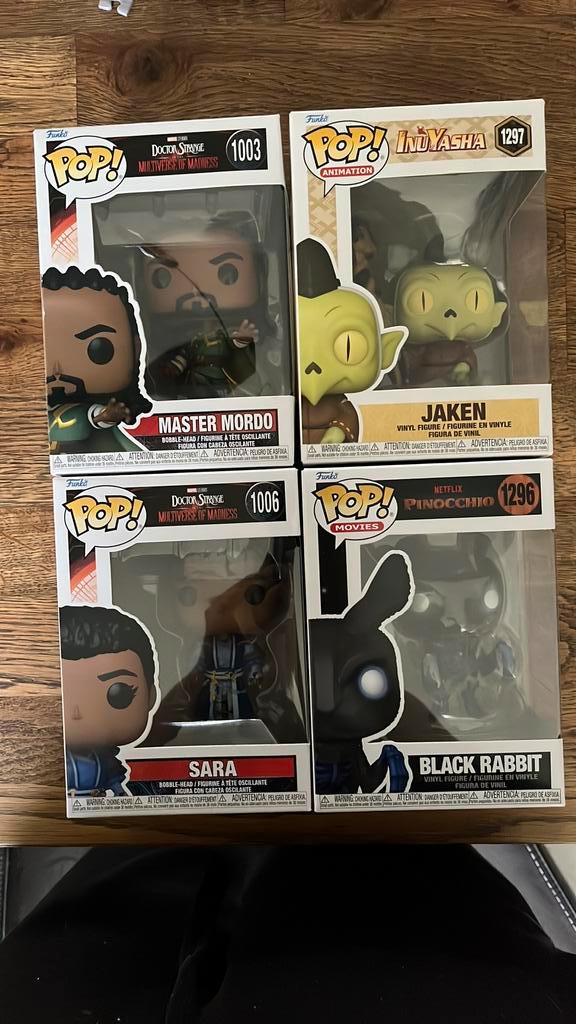 4 verschillende funko pops, Verzamelen, Poppetjes en Figuurtjes, Zo goed als nieuw, Ophalen of Verzenden