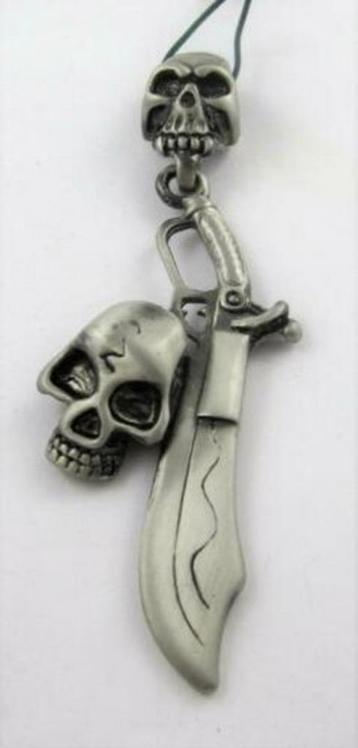 Biker, Hanger zwaard met doodskoppen, schedels, skull (6753-