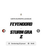Feyenoord sturm graz vak x, Tickets en Kaartjes