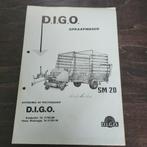D.I.G.O. Opraapwagen Brochure, Ophalen of Verzenden