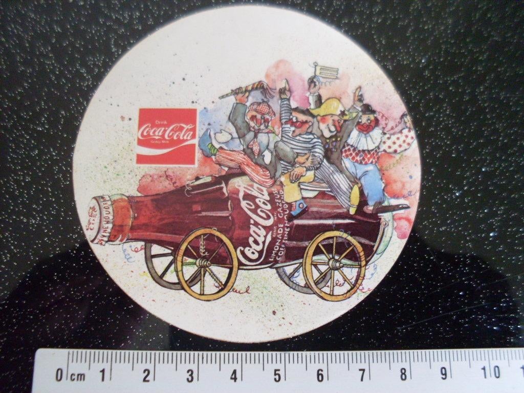 sticker Coca-cola logo fles op huifkar carnaval, Verzenden, Zo goed als nieuw, Merk