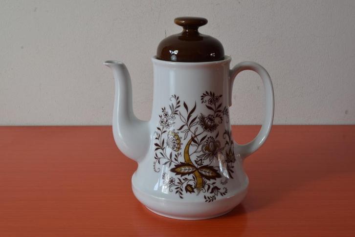 Grote retro vintage porseleinen jaren 70 koffiepot / theepot, Huis en Inrichting, Keuken | Servies, Zo goed als nieuw, Overige typen
