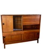 Vintage highboard, wandkast, dressoir, Ophalen, Gebruikt, Met deur(en), 150 tot 200 cm