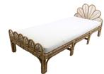 Rotan kinderbed Evy, Kinderen en Baby's, Ophalen, 70 tot 85 cm, Zo goed als nieuw, Matras
