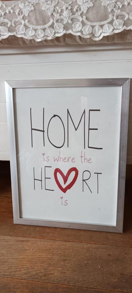 LIJST / Fotolijst met glasplaat zilvergrijs 33 x 43 cm, Huis en Inrichting, Woonaccessoires | Tekstborden en Spreuken, Gebruikt
