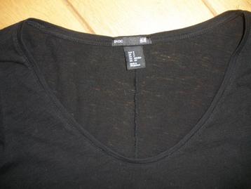H&M Basic t- shirt zwart maat S - nieuw - beschikbaar voor biedingen
