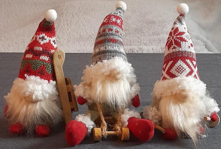 Setje van 3 stoffen dwergen, Diversen, Kerst, Zo goed als nieuw, Ophalen of Verzenden