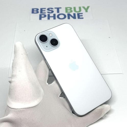 iPhone 15 256GB blauw /100% batt /kras vrij /garantie, Telecommunicatie, Mobiele telefoons | Apple iPhone, Zo goed als nieuw, 256 GB