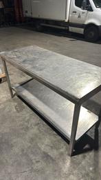 Rvs werktafel 160 x70, Doe-het-zelf en Verbouw, Werkbanken, Ophalen, Gebruikt, 120 tot 170 cm