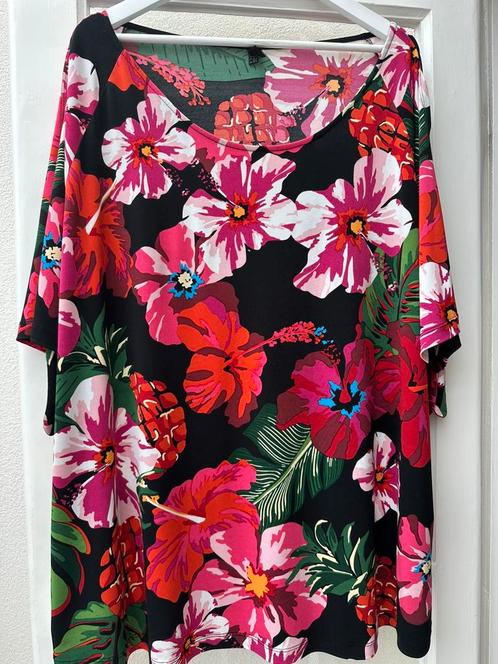 Yoek kleurig shirt korte mouw bandsluiting mt XXL, Kleding | Dames, Grote Maten, Zo goed als nieuw, Shirt of Top, Ophalen of Verzenden