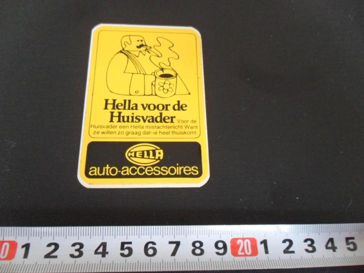 sticker HELLA auto accessoires - voor de huisvader, Verzamelen, Stickers, Zo goed als nieuw, Ophalen