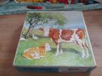 VINTAGE HOUTEN PUZZEL DIEREN, Gebruikt, Ophalen of Verzenden, Vintage speelgoed