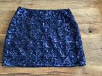 Blauw glitterrokje H&M, Maat 38/40 (M), Blauw, Ophalen of Verzenden, Zo goed als nieuw