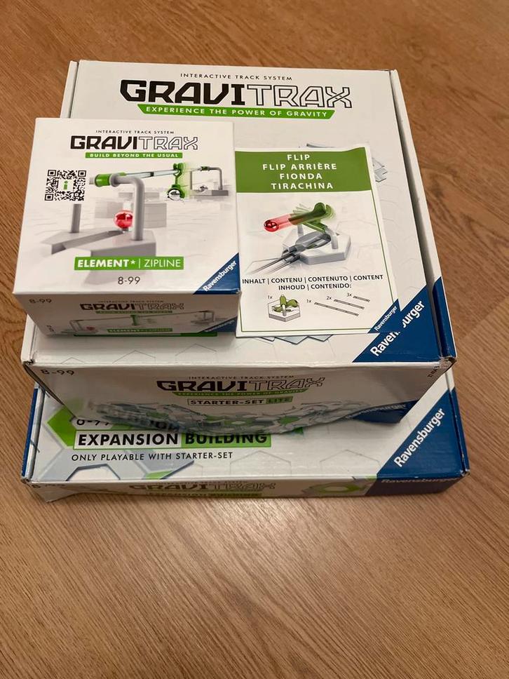 Gravitrax Set: Starter, Zipline, Uitbreiding, Flip, Kinderen en Baby's, Speelgoed | Bouwstenen, Zo goed als nieuw, Overige merken