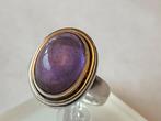 Art Deco zilveren ring Amethist., Gebruikt, Verzenden, Kleiner dan 17, Dame