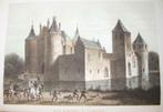 13 / Egmond  Het Kasteel  Litho 1854, Ophalen of Verzenden
