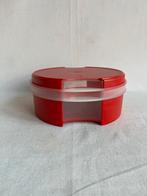 Tuperware koektrommel met venster rood, Huis en Inrichting, Ophalen of Verzenden, Zo goed als nieuw, Rood