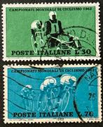 Italië 1962 WK wielrennen sg1078/1079 -6, Ophalen of Verzenden, Gestempeld