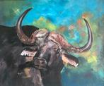 Prachtig Schilderij van een kaapse buffel, Ophalen of Verzenden
