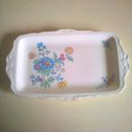 Engelse royal vale witte  cakeschaal met bliemen, Ophalen of Verzenden, Overige stijlen, Overige typen