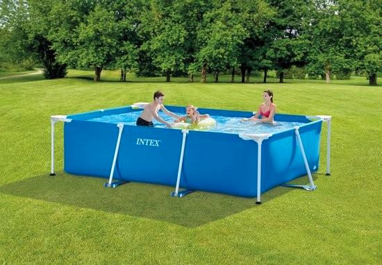 Intex zwembad 300 x 200 cm met toebehoren, Tuin en Terras, Zwembaden, Gebruikt, Minder dan 80 cm, 200 tot 400 cm, Rechthoekig
