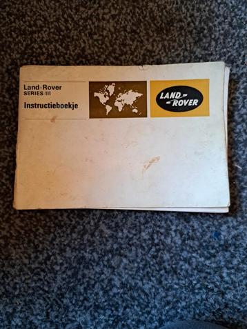 Land Rover Series III Instructieboekje beschikbaar voor biedingen
