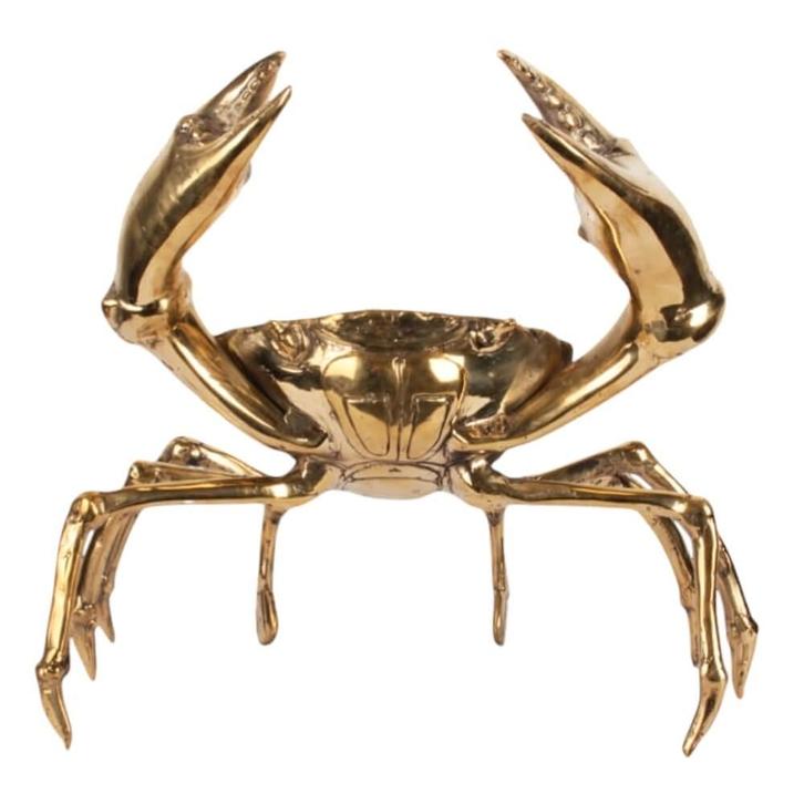 krab messing beeld Large goudkleurig, Verzamelen, Beelden en Beeldjes, Nieuw, Dier, Ophalen of Verzenden