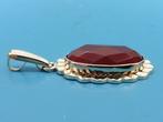 Gouden hanger carneool                                   G93, Gebruikt, ., Ophalen of Verzenden, .
