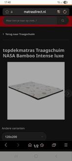 1 of 2 bamboo toppers 120x200x7 cm, Huis en Inrichting, Slaapkamer | Matrassen en Bedbodems, Ophalen, Zo goed als nieuw, Twijfelaar
