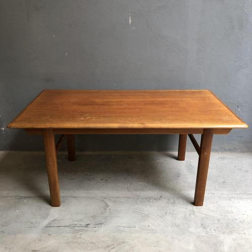 Teak houten tafel, Huis en Inrichting, Tafels | Salontafels, Gebruikt, Minder dan 50 cm, 50 tot 100 cm, 100 tot 150 cm, Rechthoekig