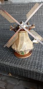 Handmade molen lamp met varkensblaas bekleed, Antiek en Kunst, Antiek | Lampen, Ophalen of Verzenden