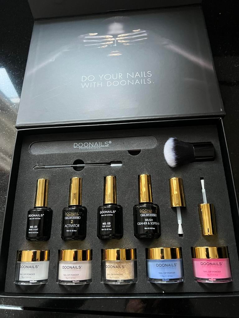 Doonails Dipping Powder Starterspakket, Overige kleuren, Ophalen of Verzenden, Zo goed als nieuw, Handen en Nagels