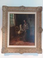 B.J. Blommers - Spinnende Dame - Haagse School, Ophalen of Verzenden