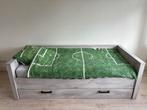 Eenpersoonsbed 90x200 met bureau, Ophalen, 85 tot 100 cm, Zo goed als nieuw, Lattenbodem