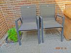 2 HARTMAN TUINSTOELEN- ANTRACIET MET TEXTILEEN, Ophalen, Zo goed als nieuw, Textileen, Stapelbaar