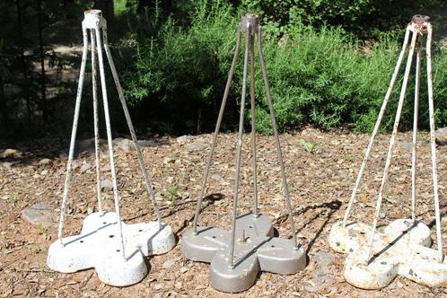Brocante - Serie Provençaalse parasolvoeten!, Tuin en Terras, Tuinmeubel-accessoires, Gebruikt, Ophalen