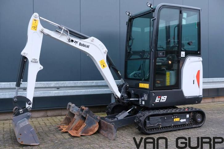 Bobcat E19 | 2023 | 288h | 3 buckets (bj 2023), Zakelijke goederen, Machines en Bouw | Kranen en Graafmachines, Graafmachine