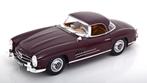 Mercedes-Benz 300SL 1957 Roadster (W198) Hardtop Bordeaux, Hobby en Vrije tijd, Modelauto's | 1:18, Norev.fr, Auto, Norev, Ophalen of Verzenden