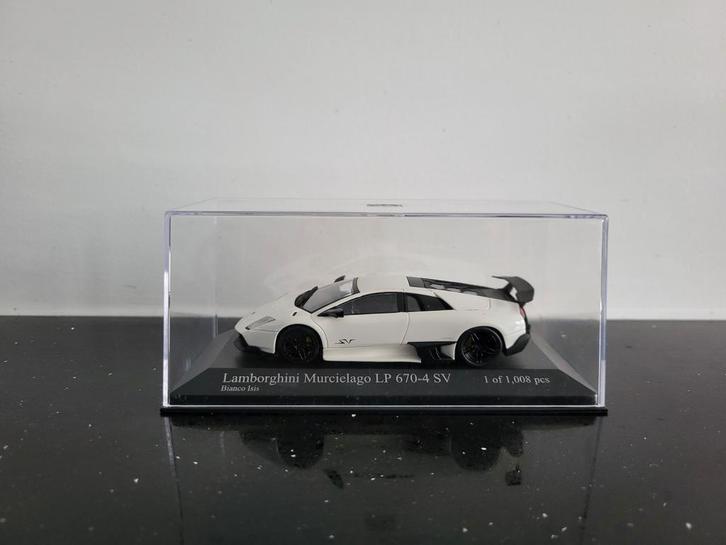 Minichamps 1/43 Lamborghini Murciélago LP670-4 SV wit, Hobby en Vrije tijd, Modelauto's | 1:43, Nieuw, Auto, MiniChamps, Ophalen of Verzenden