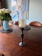 Mooi windlicht geslepen glas, Huis en Inrichting, Woonaccessoires | Kandelaars en Kaarsen, Ophalen, Zo goed als nieuw, Overige materialen